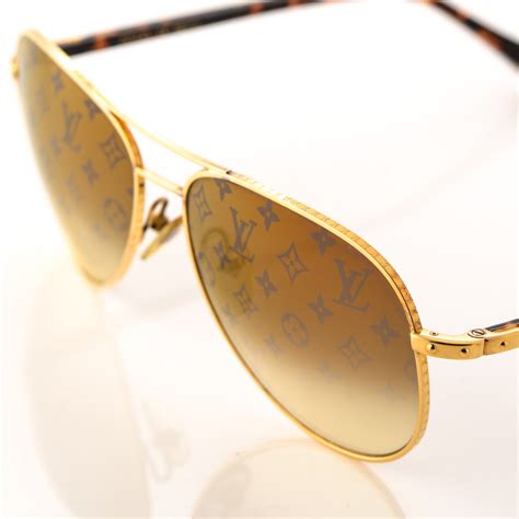 louis vuitton sunglasses gold frame